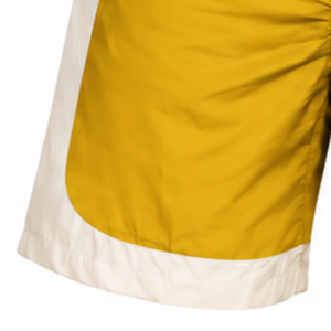 <b>Mens</b> Mustard <b>Yellow</b> White Athletic Running <b>Shorts</b> Contrast Panel Elastic Waist Lightweight Sports Training Gym Casual Activewear - Product Image 3