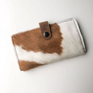 Cartera de piel de vaca con pelo para hombre, estilo western, monedero de cuero, tarjetero, funda para teléfono, elegante colección de carteras de mano para hombre - Product Image 1
