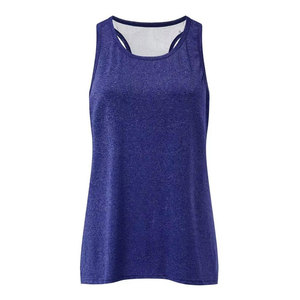 Débardeur pour homme, couleur unie, séchage rapide, col rond, décontracté, sans manches, tricoté en polyester, bleu - Product Image 1