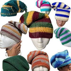 Gorro de Punto con Pelo de Zorro, Estilo Moderno, para Mujer, Diseño Color Block, para Invierno, Cálido, Ideal para Viajes - Product Image 1