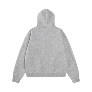 Vente en gros de sweats à capuche zippés 100% coton, sans doublure, col rond, avec fausse fourrure, impression de votre marque, unisexe, personnalisable - Product Image 3