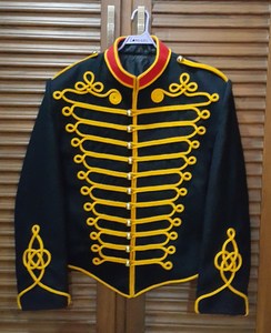Men's Black Formal Uniform <b>Jacket</b> With Embroidered Patches And <b>Silver</b> Buttons custom uniform maker Blazer coat - Product Image 6