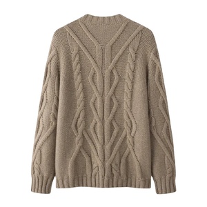 Logotipo personalizado en relieve cuello redondo de gran tamaño Unisex suéter sudaderas mujeres prendas de punto 2026 - Product Image 4