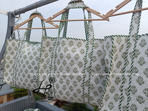 <b>Women</b> Fashion Quilted Tote <b>Bag</b> Lightweight Sports <b>Weekender</b> Handmade Block Print Shoulder <b>Bag</b> All Season Eco-friendly Overnight - Product Image 6