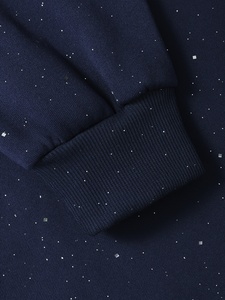 Sudadera con capucha extragrande con cremallera y gráfico de esqueleto con pedrería negra, personalizada OEM, de algodón premium de alto gramaje, estilo streetwear para hombre - Product Image 5