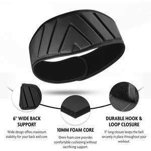 Auto Lock Weightlifting Neoprene Curved Gym Belts Back Lumbar Support Double <b>Padded</b> Fitness Belt Weight Lifting Belts - Product Image 6
