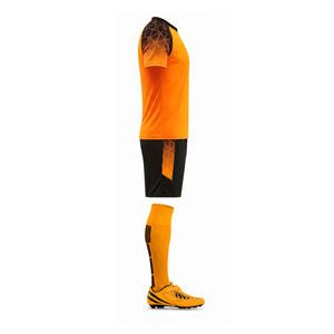 Conjunto de Camiseta de Fútbol para Hombre, Manga Corta, Naranja y Negro, Estampado Geométrico Sublimado, Uniforme Deportivo Transpirable que Absorbe la Humedad - Product Image 6
