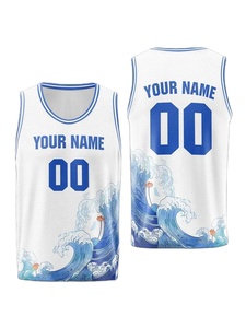 Maillot de basket-ball personnalisé avec logo, qualité supérieure, OEM, motif imprimé, 100% polyester pur, séchage rapide, best-seller - Product Image 2