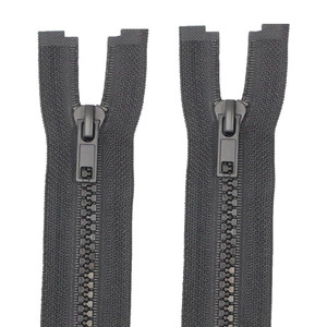 Heavy Duty No.5 Molded Plastic Open End <b>Zipper</b> Two Way Separating Jacket <b>Zipper</b> with Double Auto Lock Sliders for Garments - Product Image 5