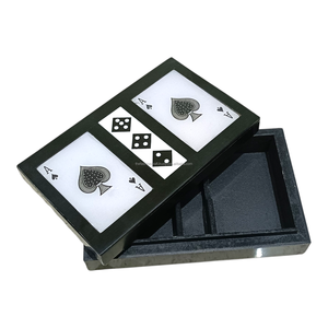 Boîte de rangement portable pour cartes à jouer et dés en résine MDF écologique artisanale FASHION CRAFT - Product Image 4