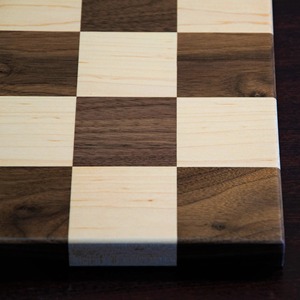 Jeu d'échecs en bois de qualité supérieure, cadeau, échiquier professionnel en bois de noyer massif à grain transversal, grand échiquier - Product Image 5
