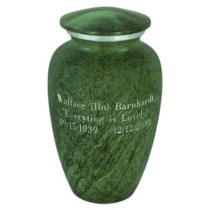 Urne funéraire Green Harbor, finition blanche, métal, 200 pouces cubes, style américain, urne commémorative - Product Image 3