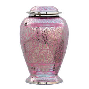 Urnes de crémation pour adultes en laiton de haute qualité couleur noire avec placage urnes funéraires en métal fini pour cendres. - Product Image 4