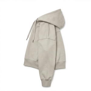 Sudadera Extra Grande Minimal Stone Beige — Sudadera de Felpa de Algodón |   Marca Privada OEM - Product Image 3