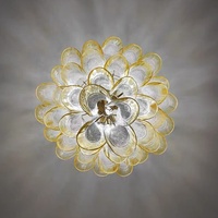Italie Design Murano Verre Plafonnier Niveaux Fleur Lustre En Verre Luminaire pour Chambre Salle À Manger Cuisine