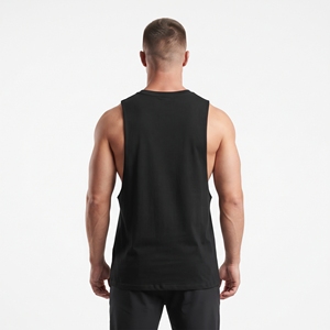 Wholesale Men's Muscle <b>Black</b> <b>Vest</b> Sleeveless Drop Armhole Gym Tank Top Fitness Workout Training Sportswear - Product Image 2