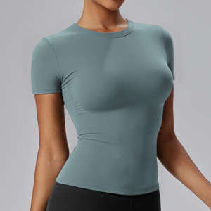 Nueva Camiseta Deportiva de Manga Corta para Yoga, Fitness y Running, de Secado Rápido, Clásica y Ajustada - Product Image 4