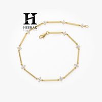Maßgefertigtes 14K Gold Diamant-Balkenarmband mit Labor-Diamanten-Cluster Großhandel Schmuckhersteller