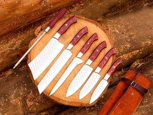 Ensemble de couteaux en acier inoxydable de haute qualité, faits à la main, 7 pièces, manche personnalisé, durable, poli, longueur 8-9,9 pouces, bord dentelé tranchant - Product Image 3