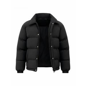 Chaqueta acolchada extragrande para hombre, abrigo de invierno cálido con cierre de botones a presión, abrigo acolchado grueso, ropa de calle informal - Product Image 3