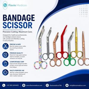Ciseaux à pansement Lister Multi Color Rainbow & Nursing Bandage Instruments chirurgicaux en acier inoxydable - Product Image 6