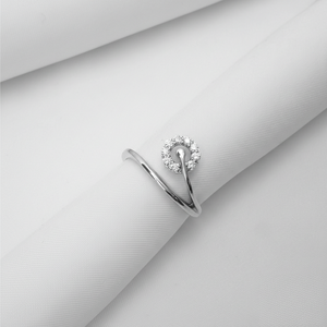 Anillo de Compromiso con Circonita Cúbica en Forma de Amanecer, Diseño Moderno, Chapado en Plata de Ley 925, Regalo de Aniversario y Fiesta para Mujer - Product Image 5