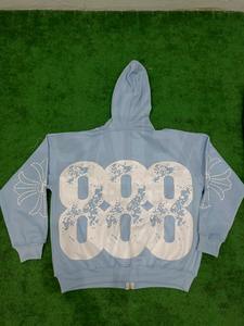 Survêtement à capuche décontracté d'hiver de haute qualité, uni, vintage, léger, écologique, respirant, 100% coton French Terry - Product Image 5