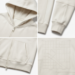 Ensemble sweat à capuche et pantalon streetwear pour homme, coupe oversize et courte, en molleton technique premium, personnalisable, avec fermeture éclair, pour OEM - Product Image 4