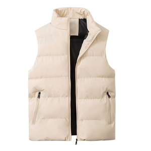 Chaleco Acolchado para Hombre, Chaqueta sin Mangas, Informal, Ligero, Cálido, Otoñal, Vintage, Impermeable, Prenda Exterior de Tela Suave, Atuendo Diario para la Calle - Product Image 4