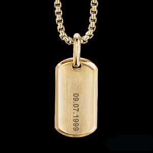 AARVA JEWELS Collier pendentif chien en argent plaqué or avec micro-pavé de zircon noir et breloque gravée avec nom, bijoux de fête hip-hop - Product Image 2