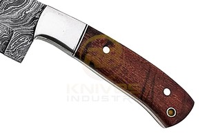 Couteau de chasse d'extérieur OEM/ODM personnalisé de haute qualité, lame fixe en Damas, couteau de survie à crochet pour la chasse et le camping, vente en gros - Product Image 5