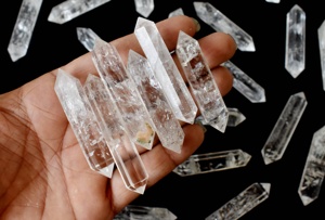 Cristal de quartz clair de qualité supérieure, double pointe polie, pour décoration et cadeaux - Product Image 4