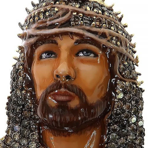 Jesus Face Zinc Alloy Vintage Brilliant Cut Diamond IGI Certified Silver/Gold Plated Men's Unisex Religious Gift Fashion Jewelry - Product Image 4