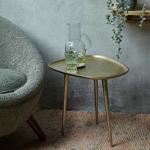 Elegante Mesa Auxiliar Metálica con Acabado Sofisticado, Perfecta para Hogares Contemporáneos y Colecciones de Muebles de Lujo - Product Image 1