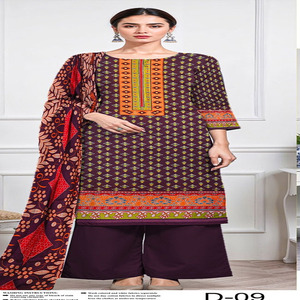 Trajes de algodón/tela de lino de diseño para mujer, shalwar kameez, para verano, ropa femenina, trajes de algodón/tela de lino estampados - Product Image 1