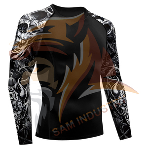 T-shirts de compression à manches longues pour hommes, légers, avec impression de logo personnalisée, en vente en ligne - Product Image 5
