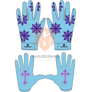 High Quality Full Finger American Football Gloves Breathable Anti-Slip Silicone Hand Grips Custom Adjustable Wrist Strap <b>Hook</b> - Product Image 6