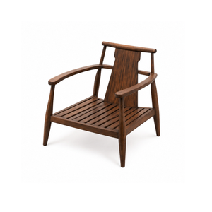 Modern Solid Teak Wood Lounge Chair Wooden Accent <b>Armchair</b> for Living Room Hotel Villa Resort Handmade Indonesia Manufacturer - Product Image 1