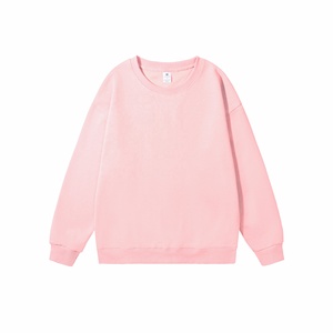 เสื้อสเวตเตอร์ไม่มีลายสำหรับทุกเพศผ้าฝ้ายผสม65% CVC 320กรัมสำหรับผู้ชายผู้หญิงโรงงานขายส่งพิมพ์โลโก้ตามสั่ง - Product Image 5