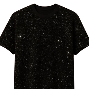 เสื้อยืดโอเวอร์ไซส์ประดับเพชรเทียมสุดฮิต เนื้อผ้าคอตตอน 100% หนานุ่ม สวมใส่สบายๆ หรือสไตล์สตรีทแวร์ สำหรับทุกเพศ - Product Image 6