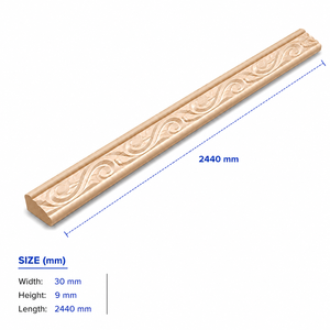 Moulures décoratives sculptées en tilleul massif pour armoires de cuisine, garnitures en bois pour meubles, moulures en bois massif - Product Image 2