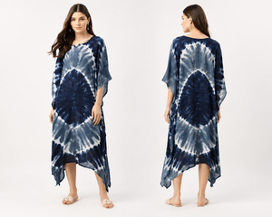 Solid Floor-Length Bohemian <b>Kaftan</b> Dress for Women Eco-Friendly Linen/Cotton Modern Fit Breathable <b>Summer</b> Beach Cover-Up - Product Image 2