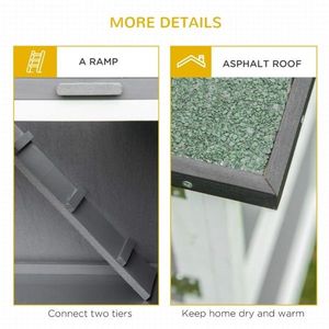 Wooden Rabbit Hutch Elegant Pet Cage for Small Animals for Rabbits Guinea Pigs Chinchillas More! - Product Image 3