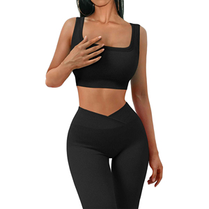 Ensemble de yoga et haut de sport pour femmes – Vêtements de sport élégants et abordables pour l'entraînement et les loisirs, qualité économique - Product Image 2