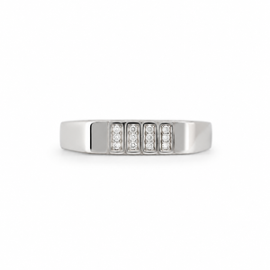 Anillo de Plata de Ley 925 con Circonita Cúbica Geométrica para Hombre, Regalo para Boda o Fiesta, Acabado Pulido - Product Image 2