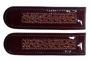 Clips para Botas de Caballo EquiLock con Cuero Patentado y Cristales. - Product Image 3