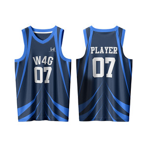 Ensemble d'uniformes de basketball pour hommes sans manches, personnalisés, col en V, imprimés par sublimation, 100 % polyester, respirants, anti-humidité, séchage rapide - Product Image 5