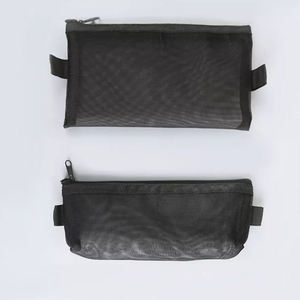 Paquete Múltiple de Bolsas de Malla Negra con Cierre y Pestañas Laterales para Almacenamiento de Viaje, Cajas Geométricas - Product Image 3