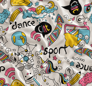 Tela Satén Lisa Estampada 100% Viscosa 58/60 Pulgadas, Peso Medio, Transpirable, Material Deportivo para Vestidos y Faldas de Niñas - Product Image 3
