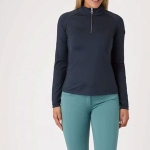 Chemise d'équitation pour femmes Econex Sports OEM, respirante, imprimée, en maille haute densité, manches longues, sous-vêtements de sport en spandex, séchage rapide - Product Image 1
